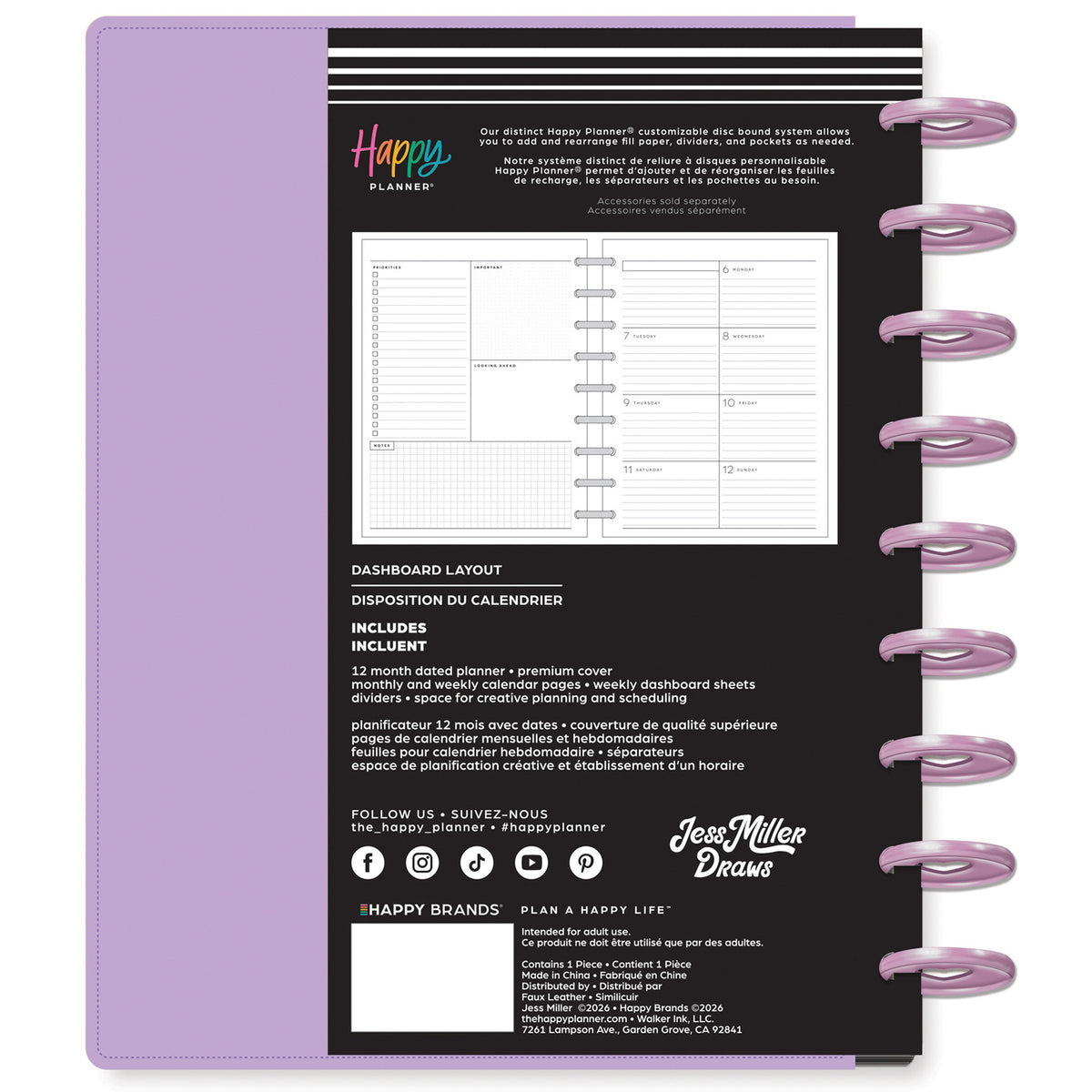 Happy Planner - Planner Classic Premium Cover (2027 - Dashboard) - Hive & Bloom