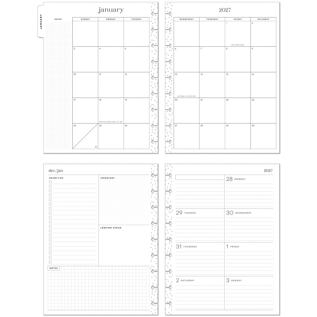 Happy Planner - Planner Classic Premium Cover (2027 - Dashboard) - Hive & Bloom