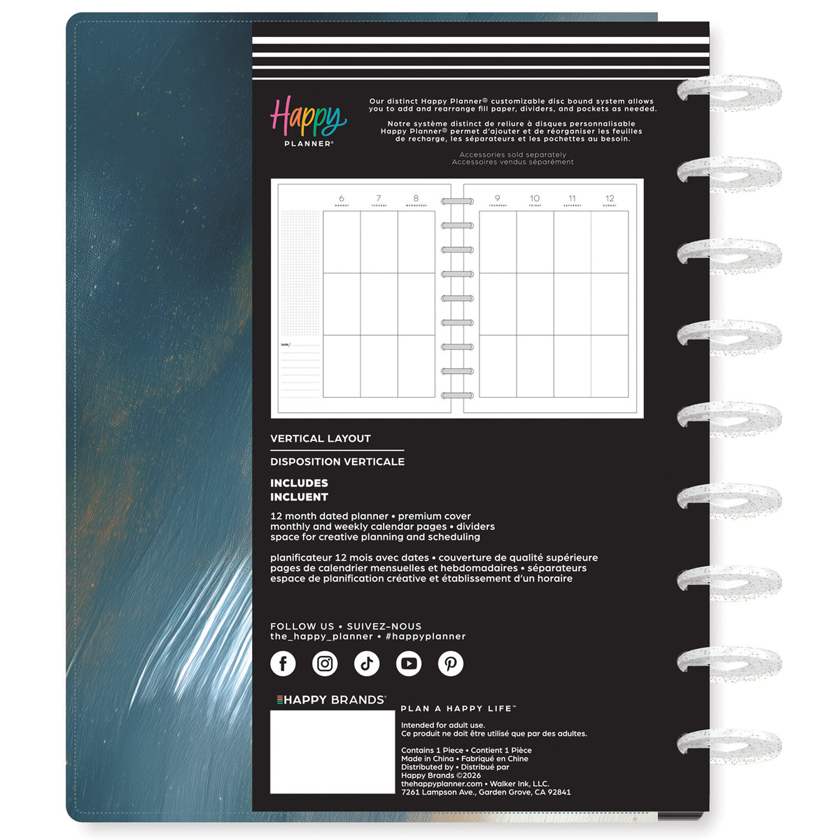 Happy Planner - Planner Classic Premium Cover (2027 - Vertical) - Starlit Glow