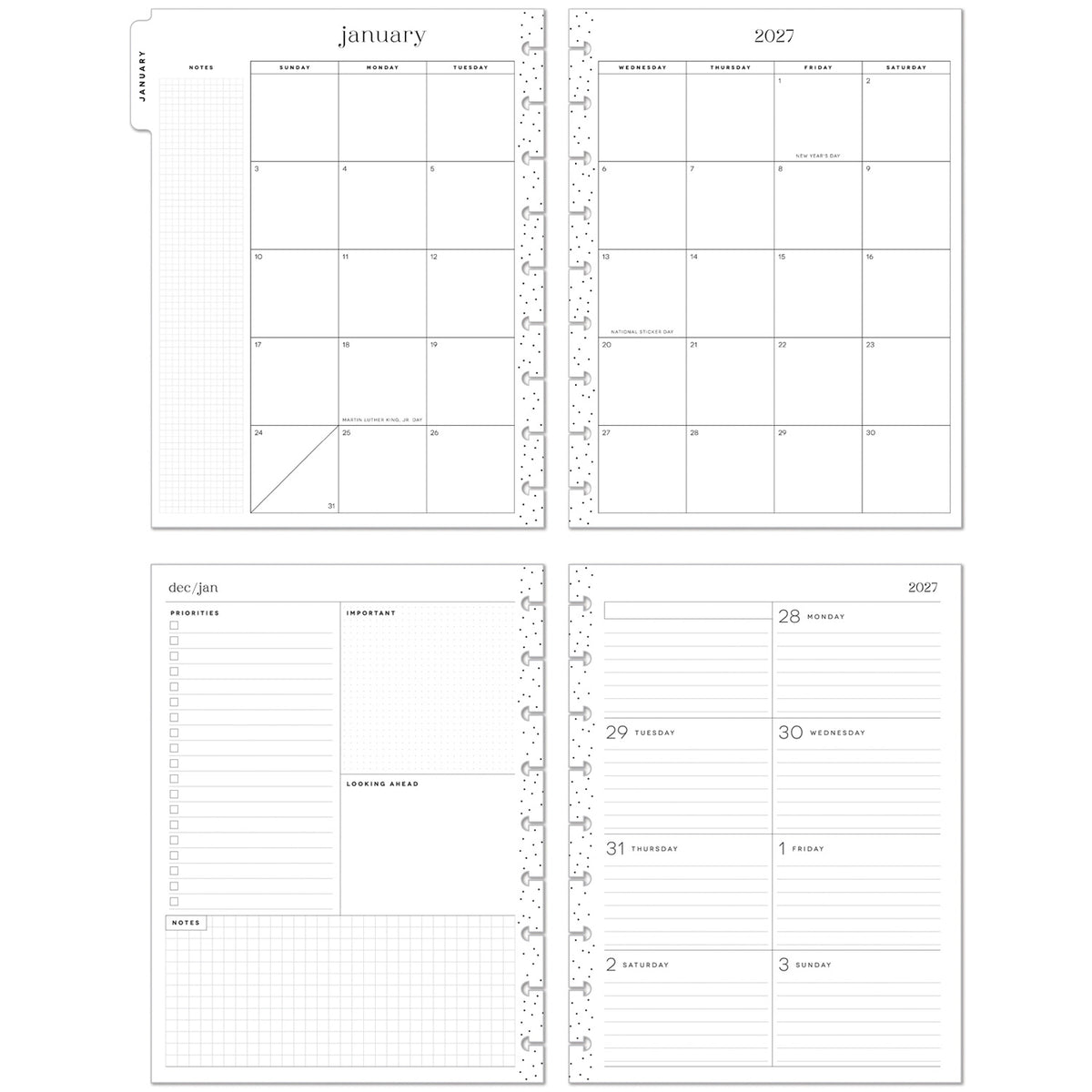 Happy Planner - Planner Classic  Premium Cover (2027 - Dashboard) - Heaven & Heart