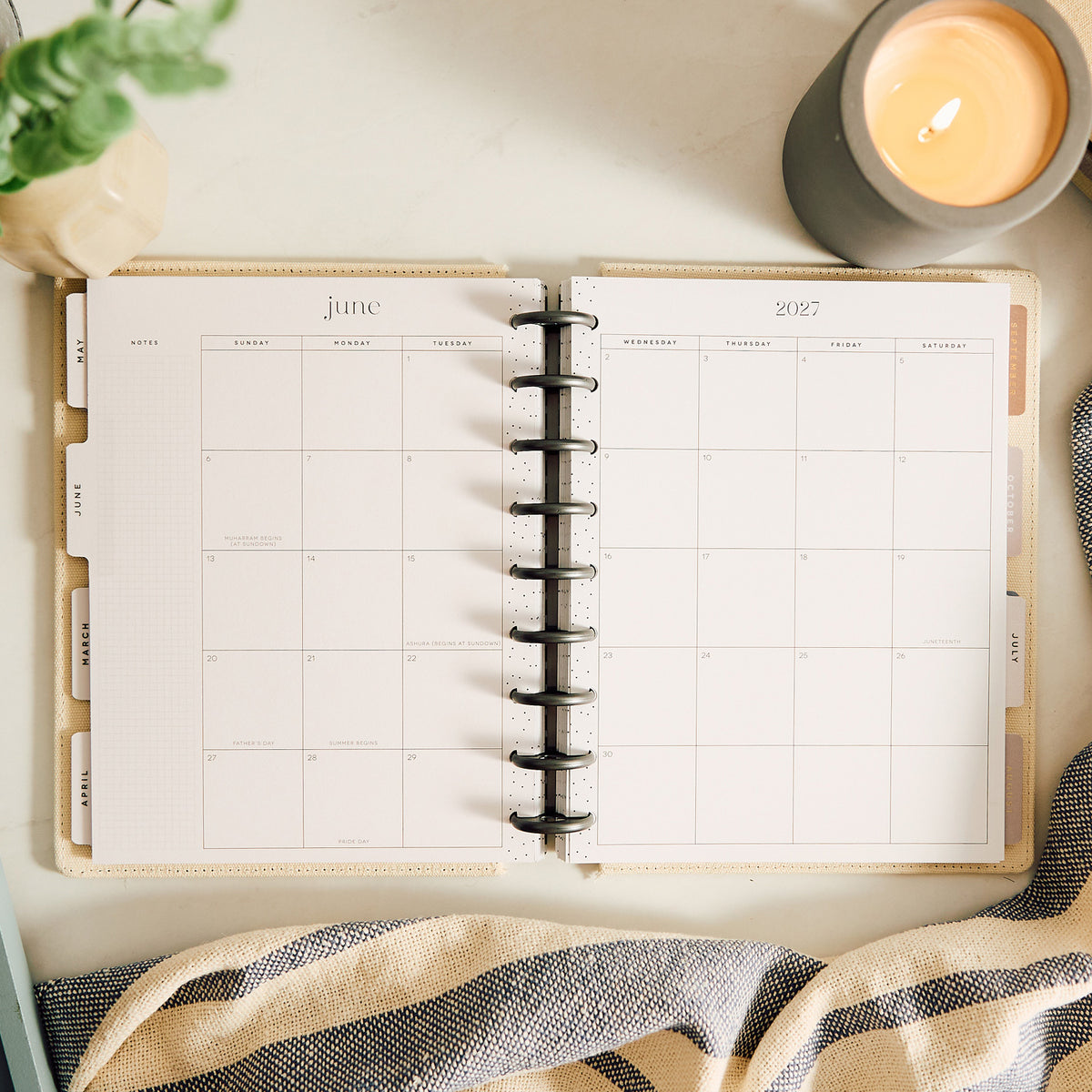 Happy Planner - Planner Classic  Premium Cover (2027 - Dashboard) - Heaven & Heart
