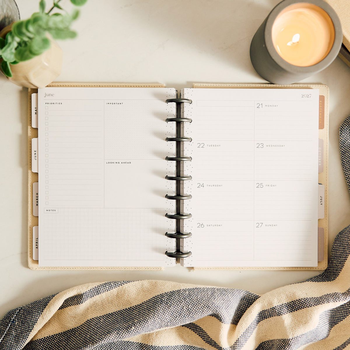 Happy Planner - Planner Classic  Premium Cover (2027 - Dashboard) - Heaven & Heart