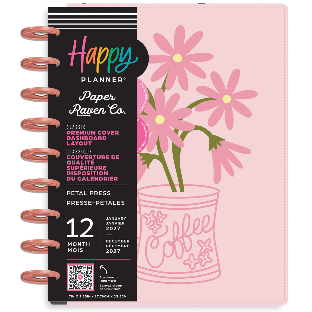 Happy Planner - Planner Classic Premium Cover (2027 - Dashboard) - Petal Press