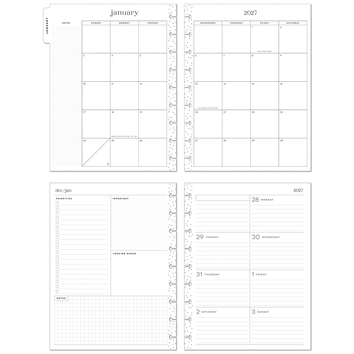 Happy Planner - Planner Classic Premium Cover (2027 - Dashboard) - Petal Press