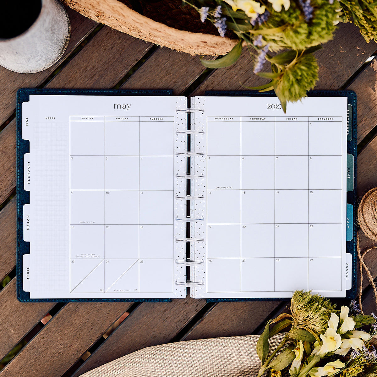Happy Planner - Planner Classic Premium Cover (2027 - Dashboard) - Wildflower Daydream Butterflies