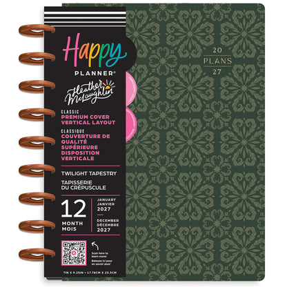 Happy Planner - Planner Classic  Premium Cover (2027 - Vertical) - Twilight Tapestry