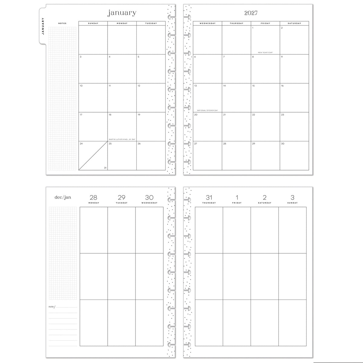 Happy Planner - Planner Classic Premium Cover (2027 - Vertical) - Wildflower Daydream