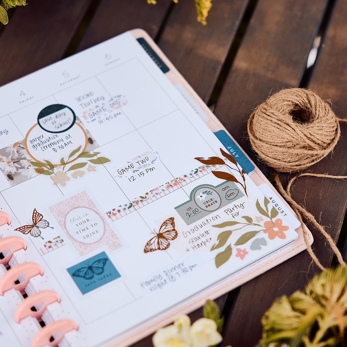 Happy Planner - Planner Classic Premium Cover (2027 - Vertical) - Wildflower Daydream