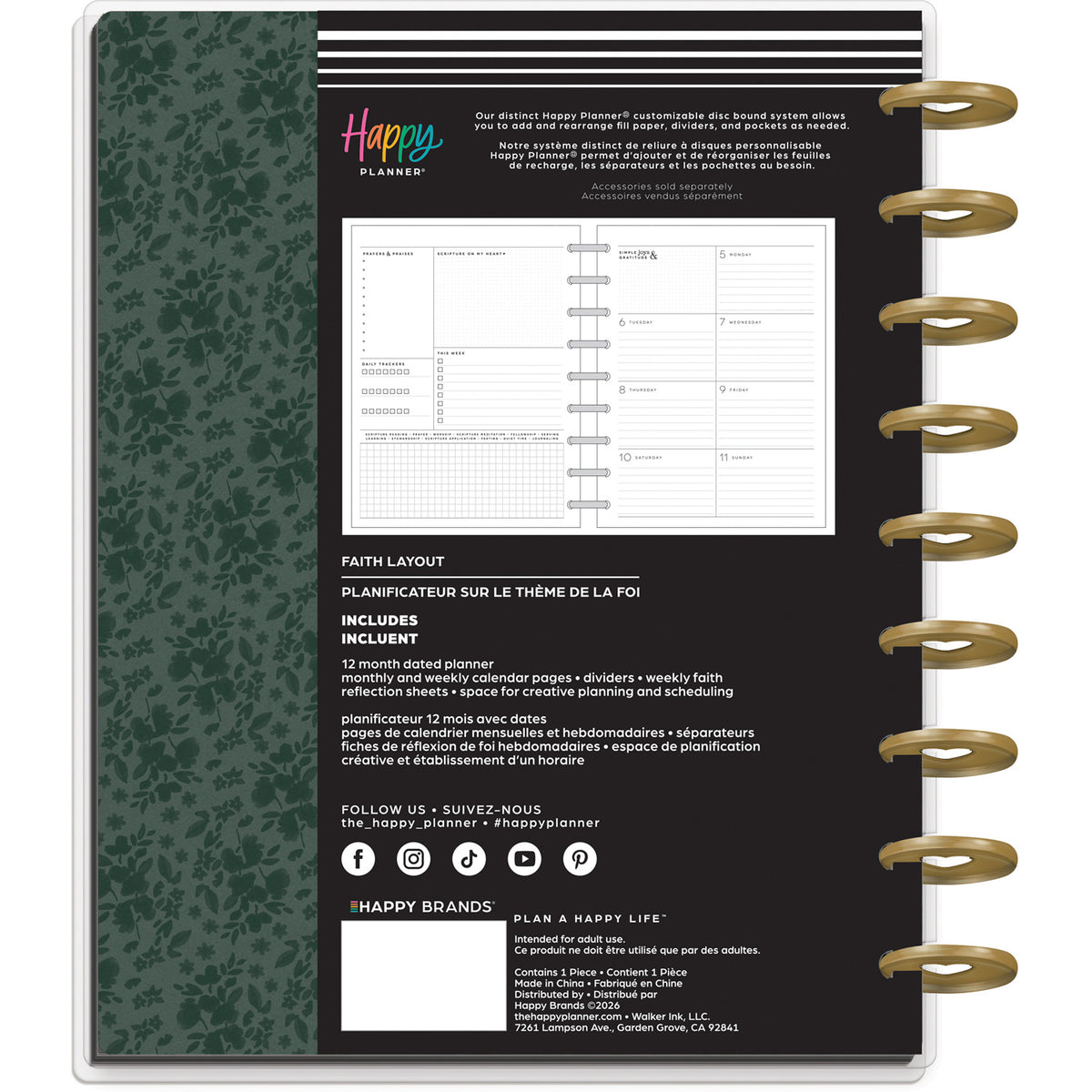 Happy Planner - Planner Classic (2027 - Faith) - Wildflower Daydream