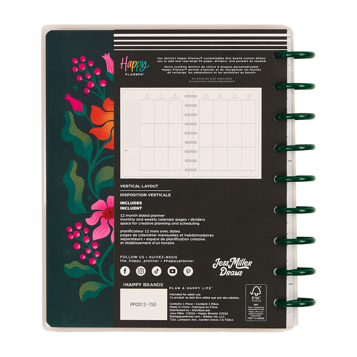 Happy Planner - Planner Classic (2027 - Vertical) - Hive & Bloom