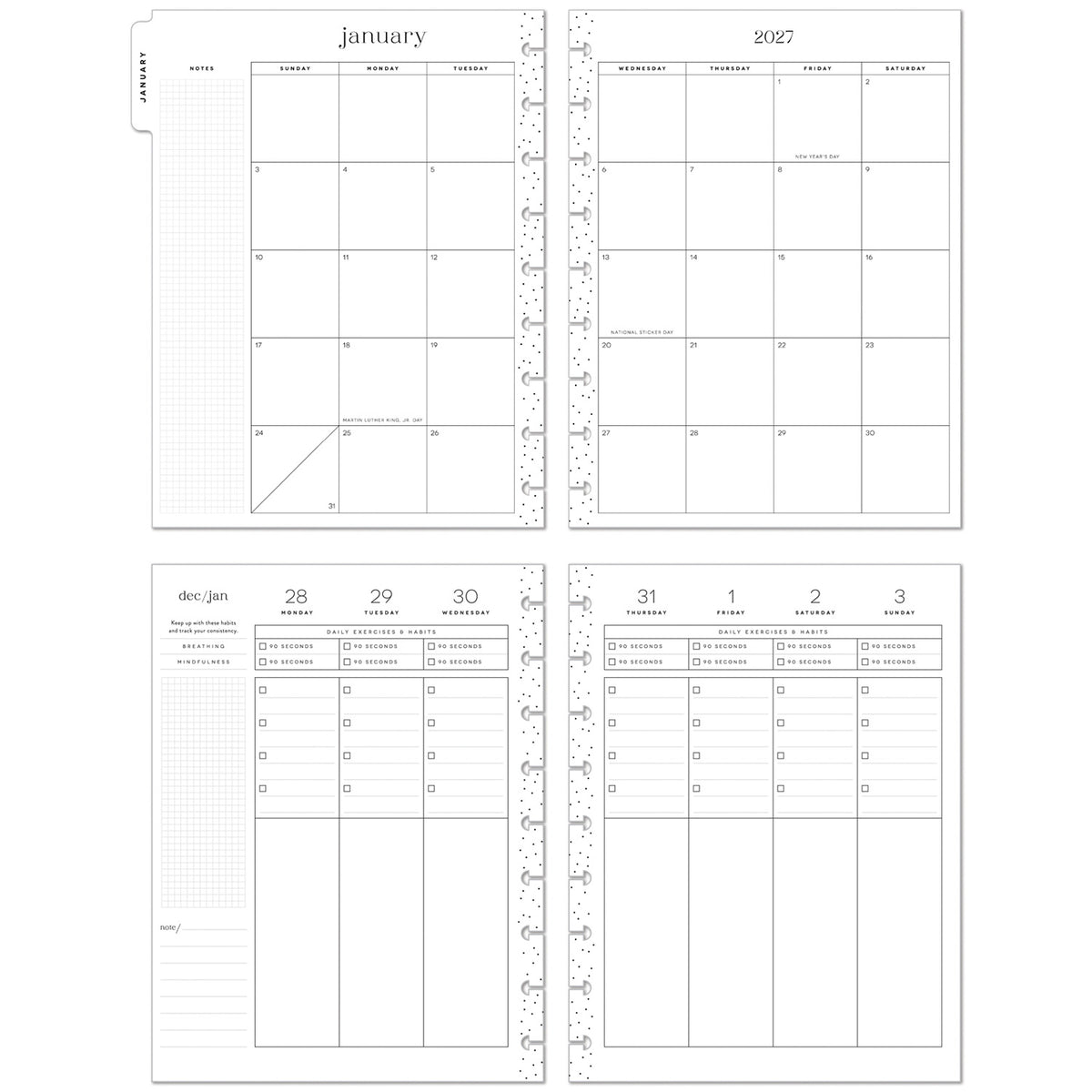 Happy Planner - Planner Classic (2027 - Stress Management) - Hushed Hues