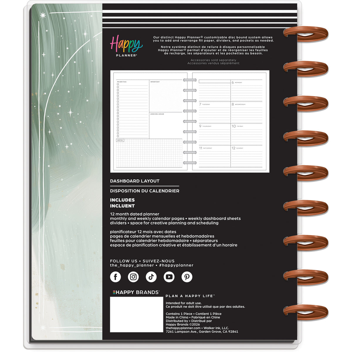 Happy Planner - Planner Classic (2027 - Dashboard) - Starlit Glow