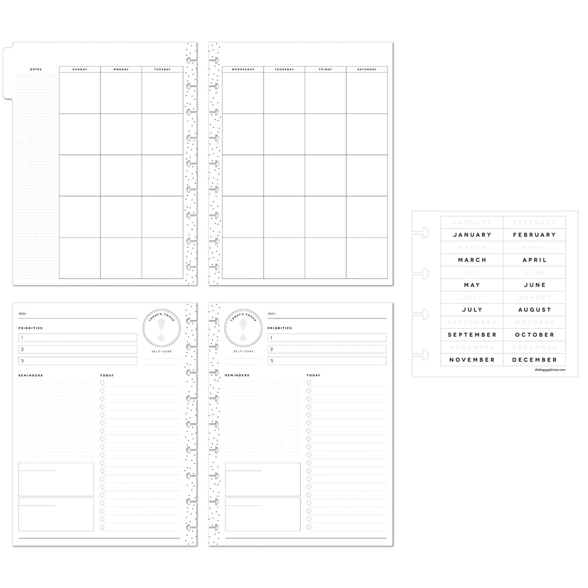 Happy Planner - Planner Classic (4 meses - no fechado - vista diaria) - Heaven & Heart