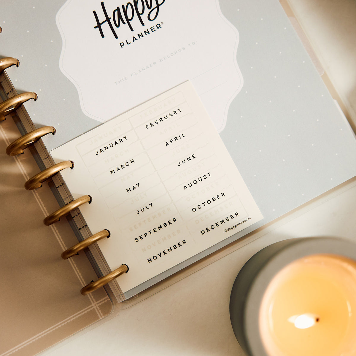 Happy Planner - Planner Classic (4 meses - no fechado - vista diaria) - Heaven & Heart