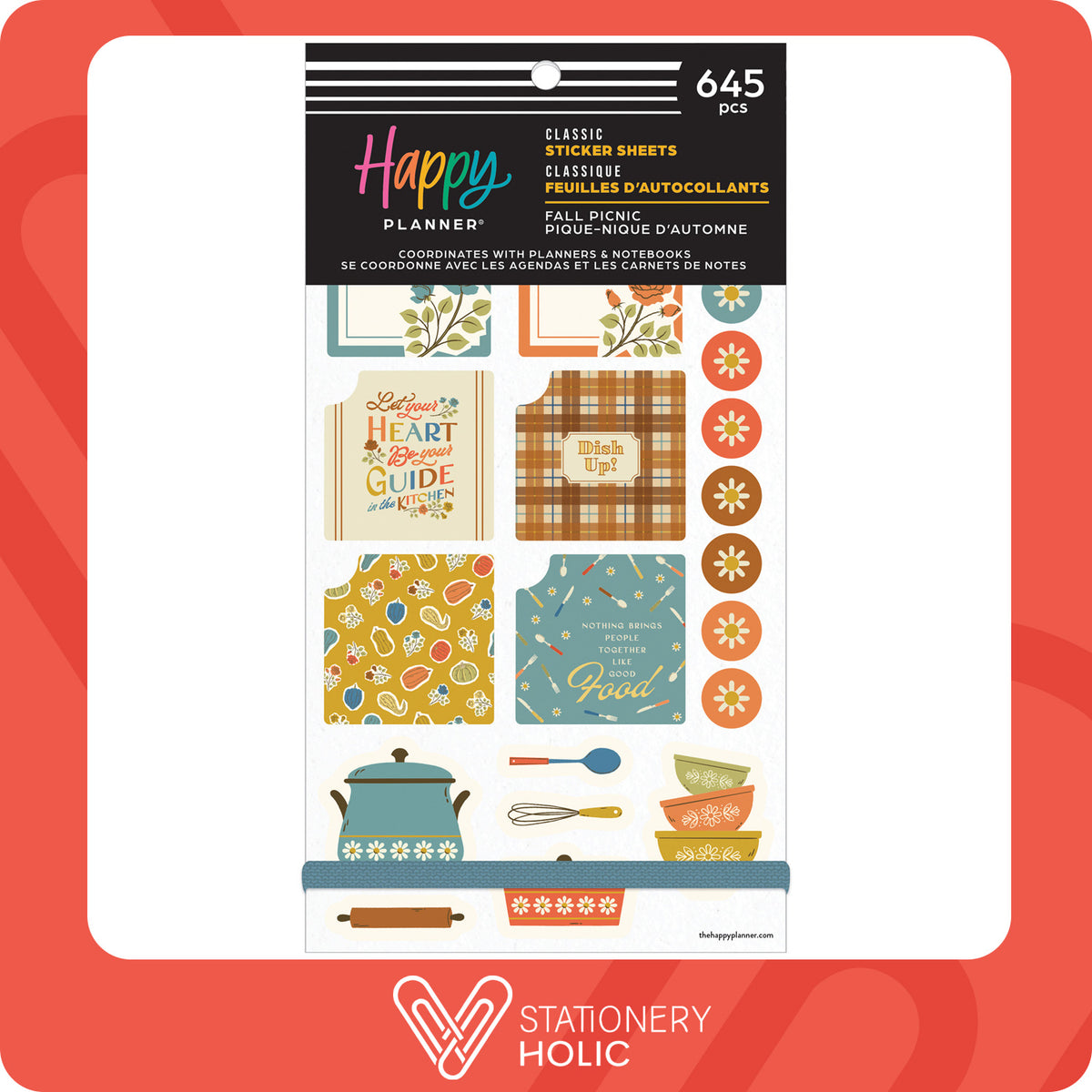 Happy Planner - Sticker Book - Fall Picnic Meal Planning