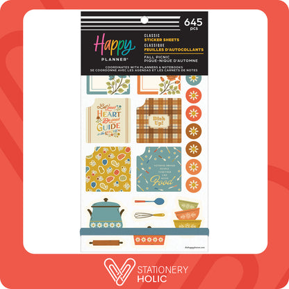 Happy Planner - Sticker Book - Fall Picnic Meal Planning