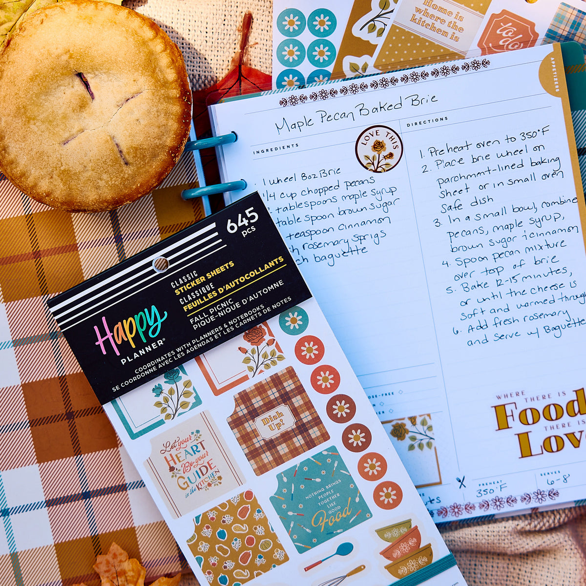 Happy Planner - Sticker Book - Fall Picnic Meal Planning