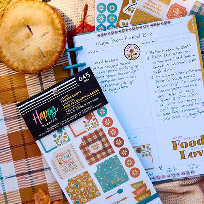 Happy Planner - Sticker Book - Fall Picnic Meal Planning