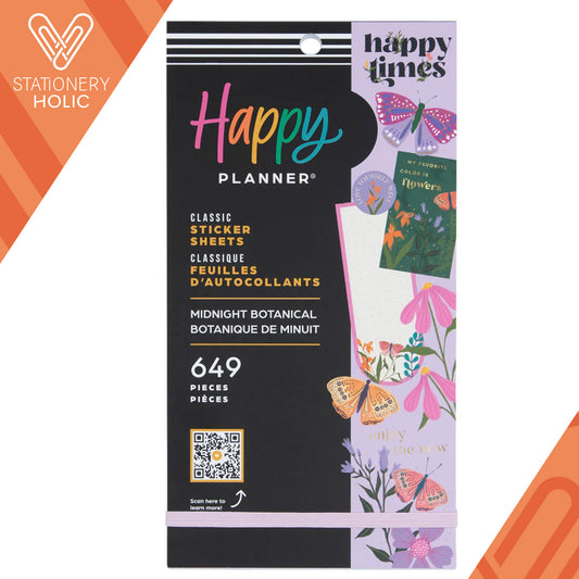 Happy Planner - Sticker Book - Midnight Botanical