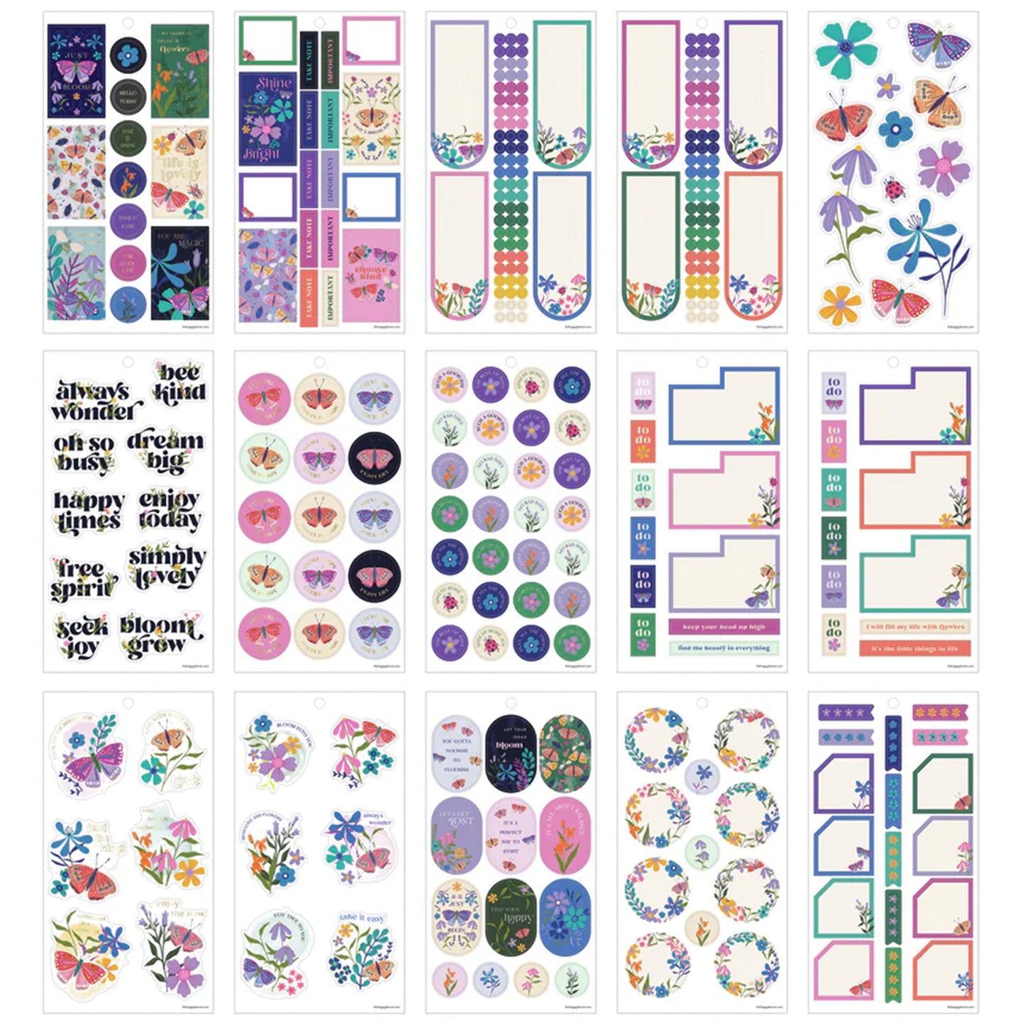 Happy Planner - Sticker Book - Midnight Botanical