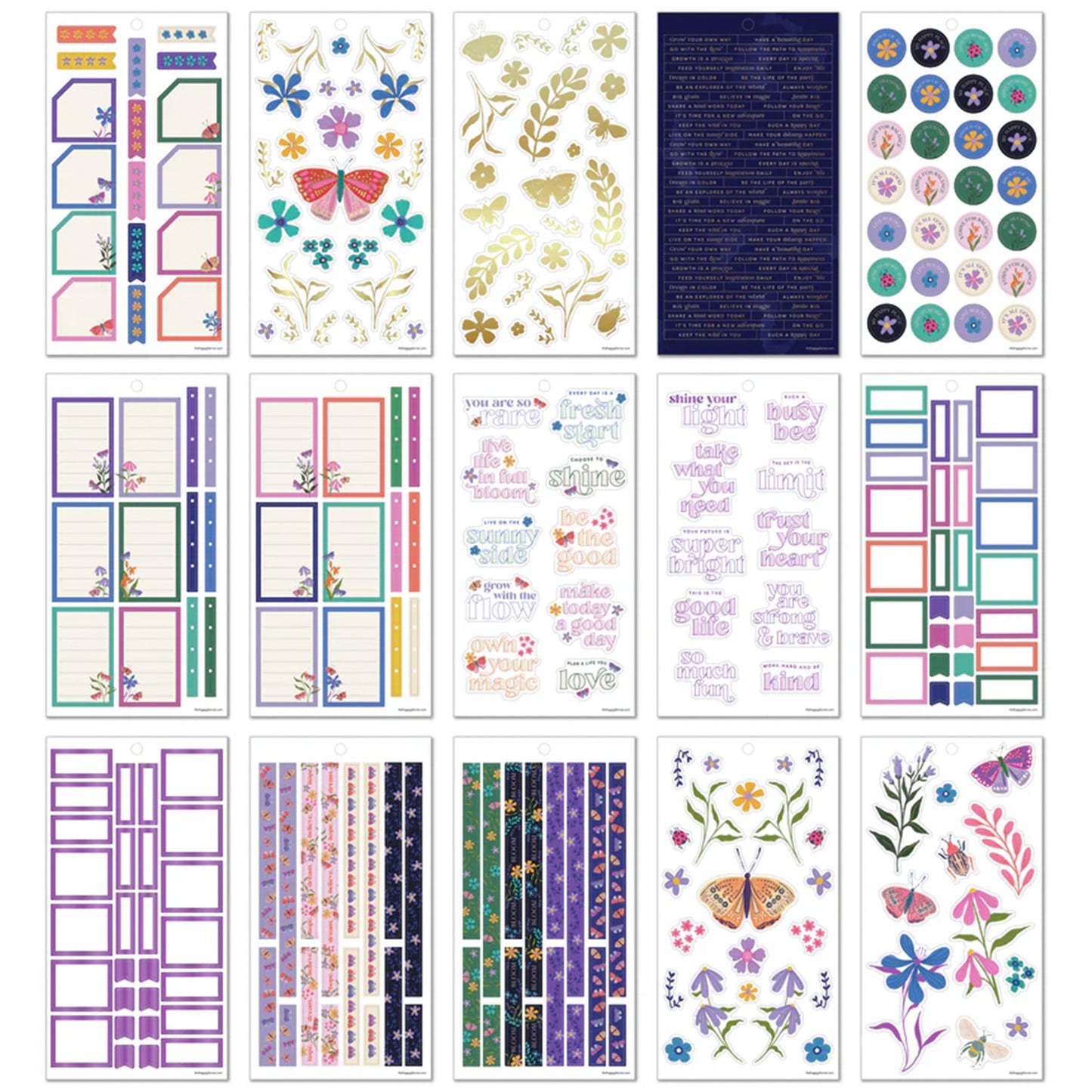 Happy Planner - Sticker Book - Midnight Botanical
