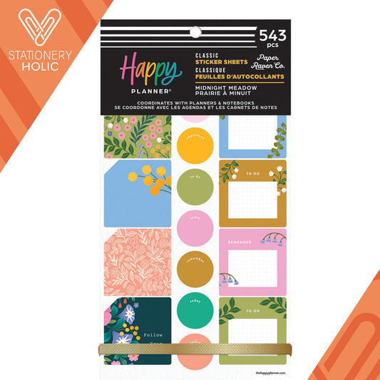 Happy Planner - Sticker Book - Midnight Meadow Classic