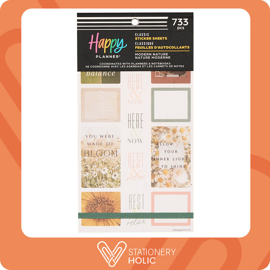 Happy Planner - Sticker Book - Modern Nature