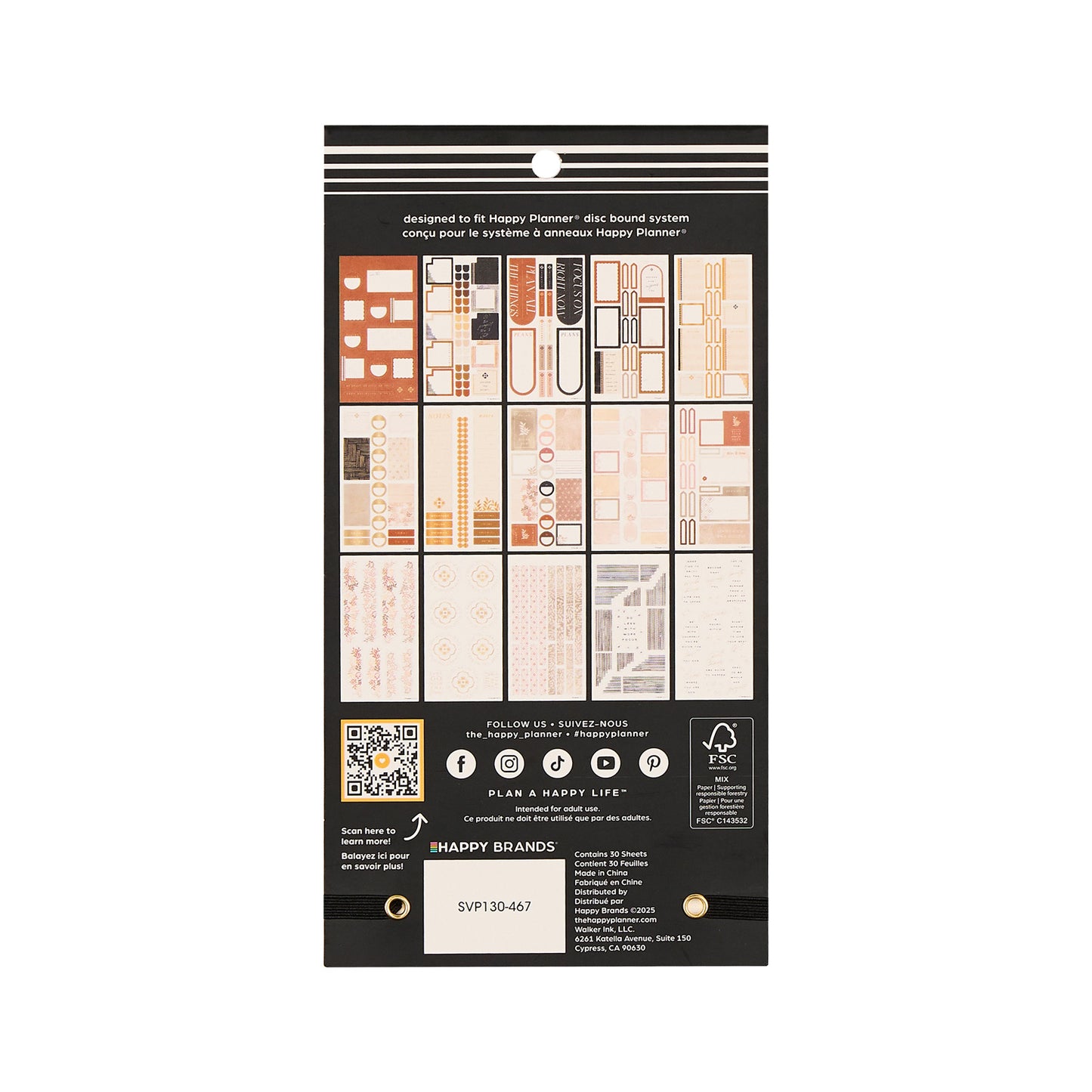 Happy Planner - Sticker Book - Neutral Noir