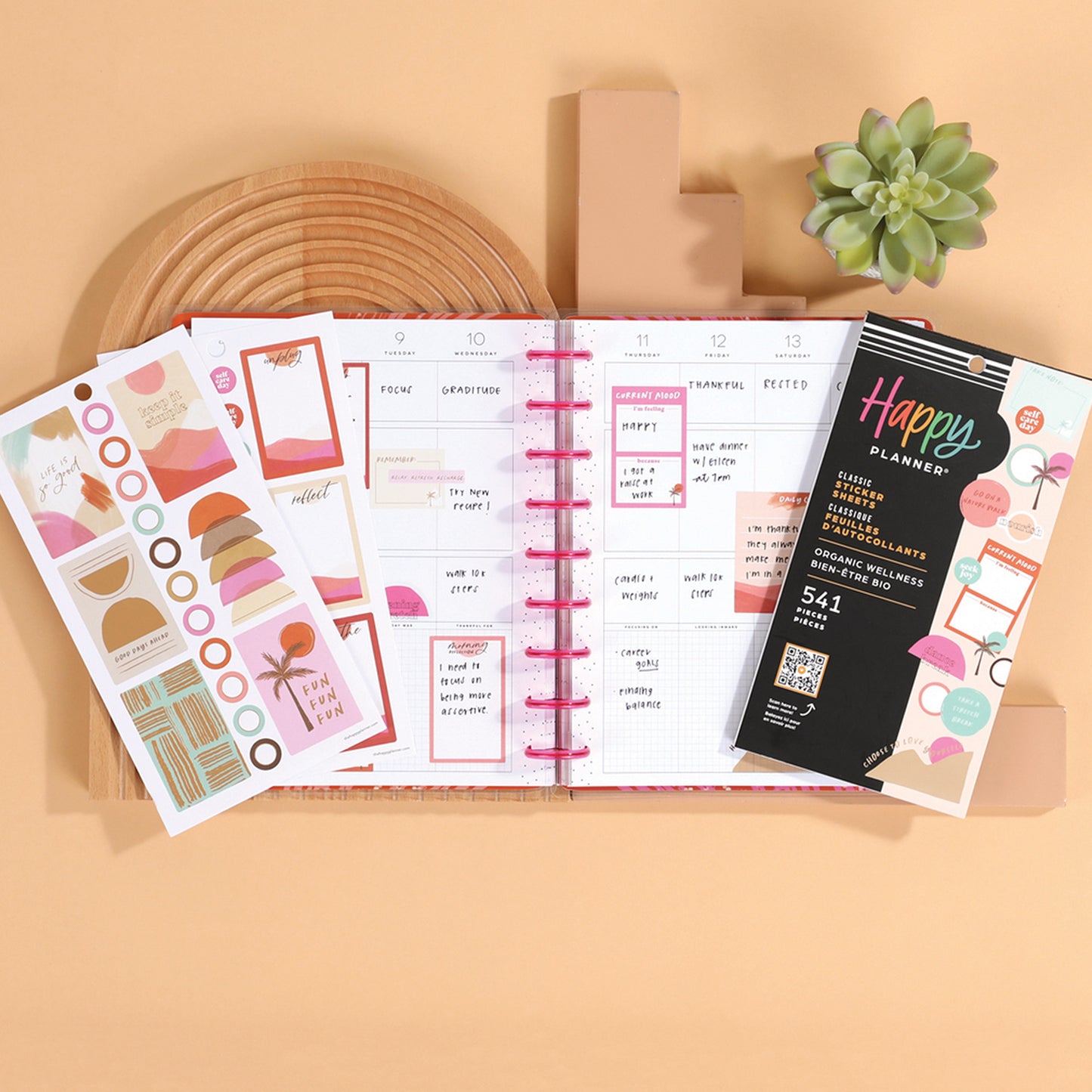 Happy Planner - Sticker Book - Organic Wellness