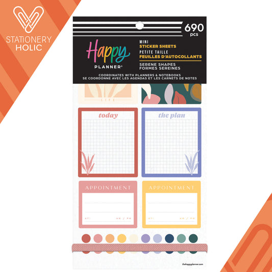 Happy Planner - Sticker Book - Serene Shapes Mini