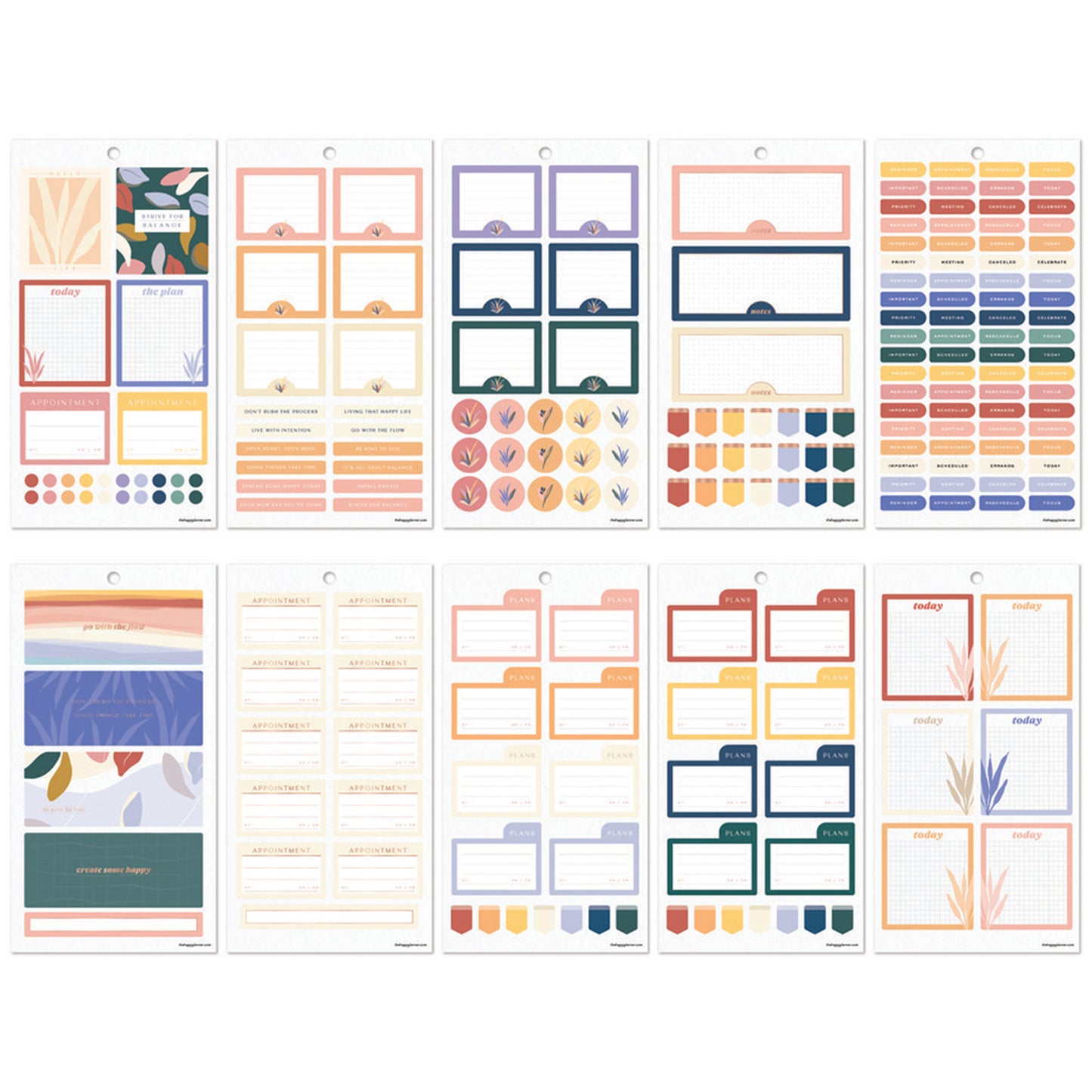 Happy Planner - Sticker Book - Serene Shapes Mini