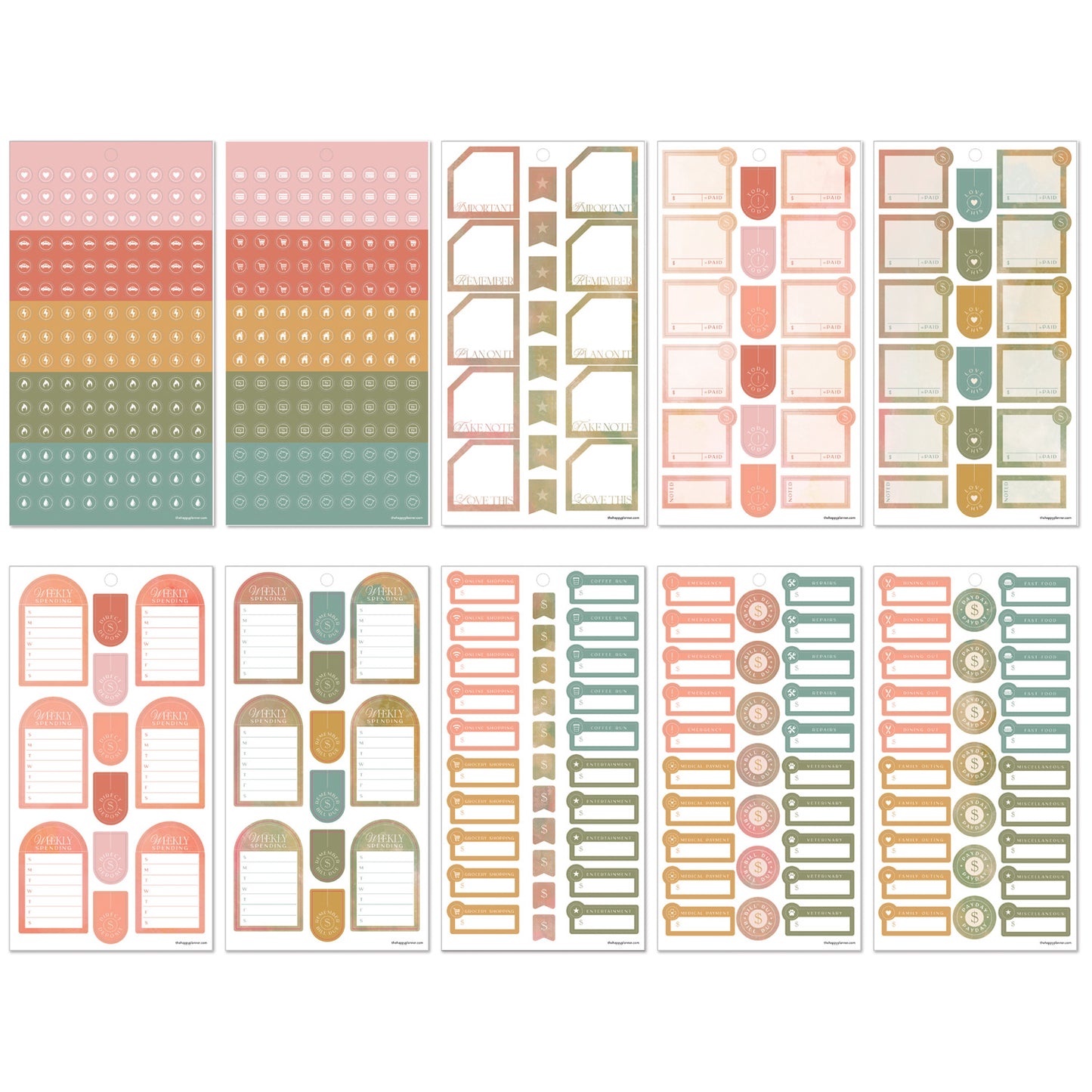 Happy Planner - Sticker Book - Textured Canvas