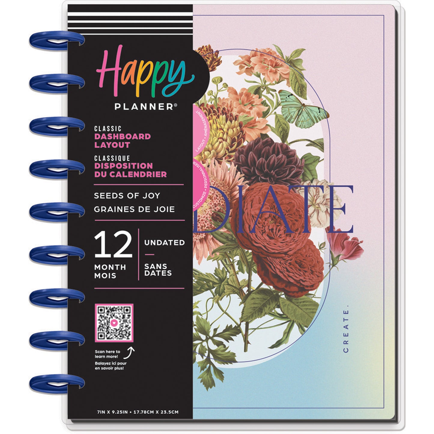 Happy Planner - Planner Classic (12 meses undated) Dashboard - Seeds of Joy