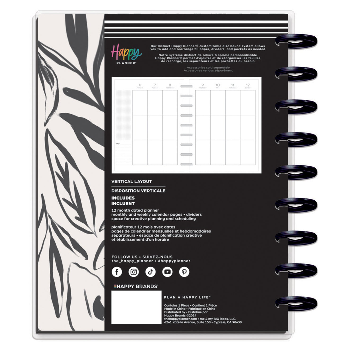 Happy Planner - Planner Classic (2025) Vertical - Sketchy Florals