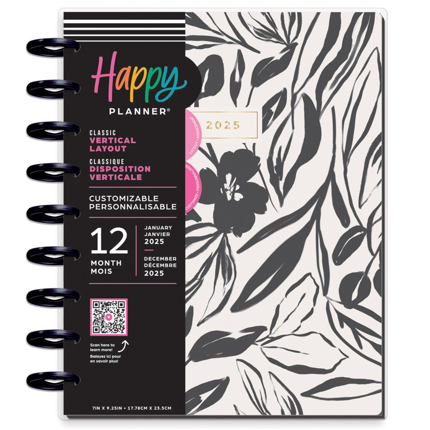 Happy Planner - Planner Classic (2025) Vertical - Sketchy Florals