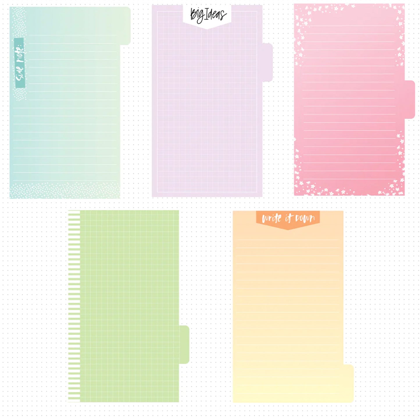 Happy Planner - Sticky Notes Tabs - Pastels