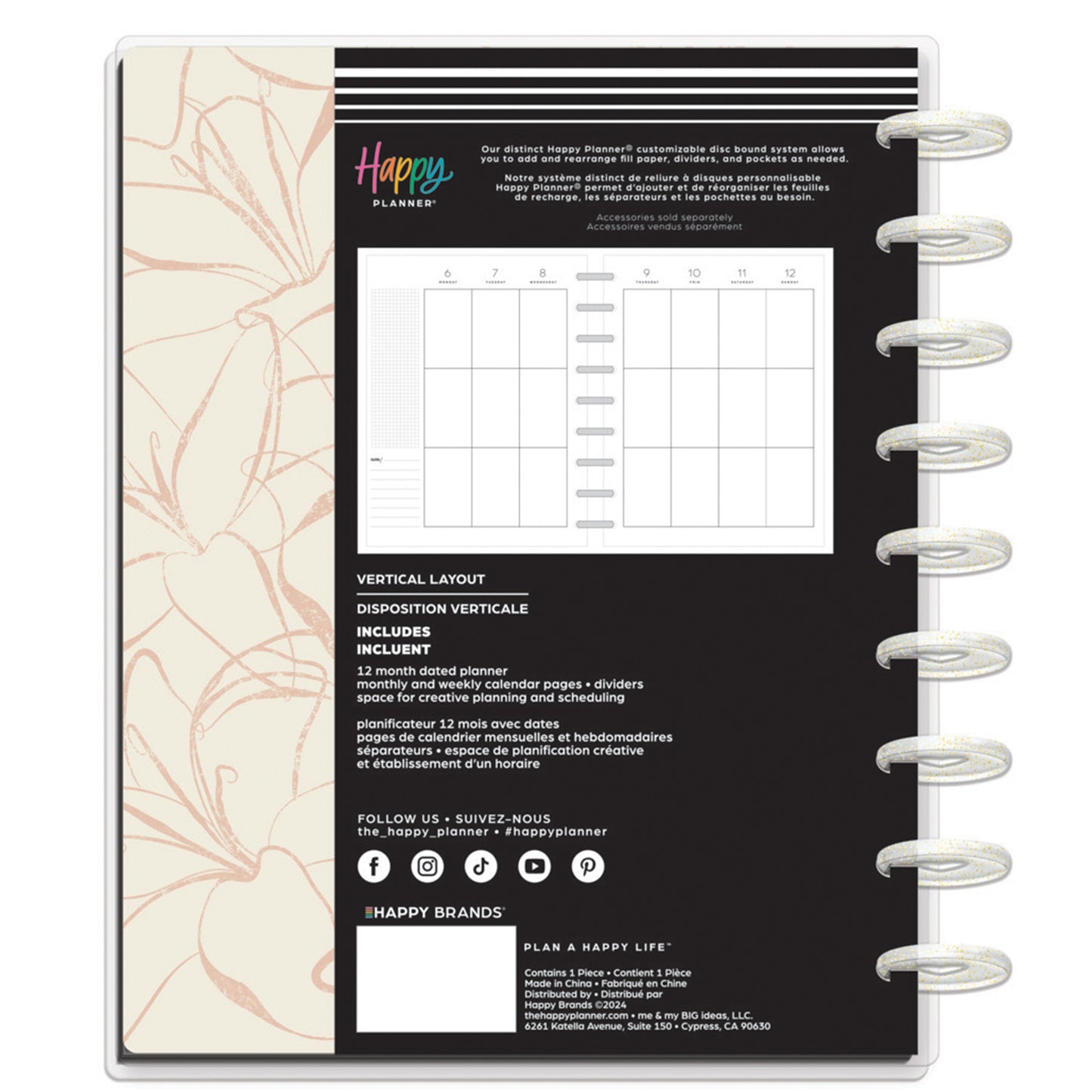 Happy Planner - Planner Classic (2025) Vertical - Sunny Oasis