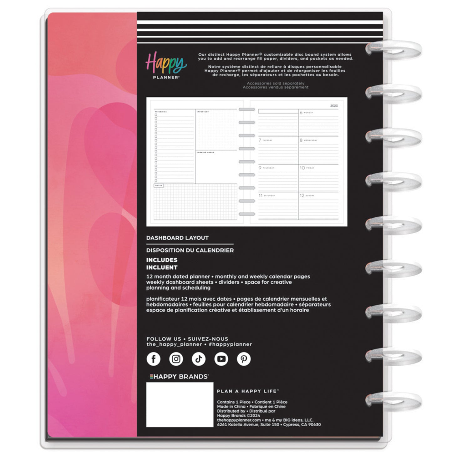 Happy Planner - Planner Classic (2025) Dashboard - Vivid Tropics