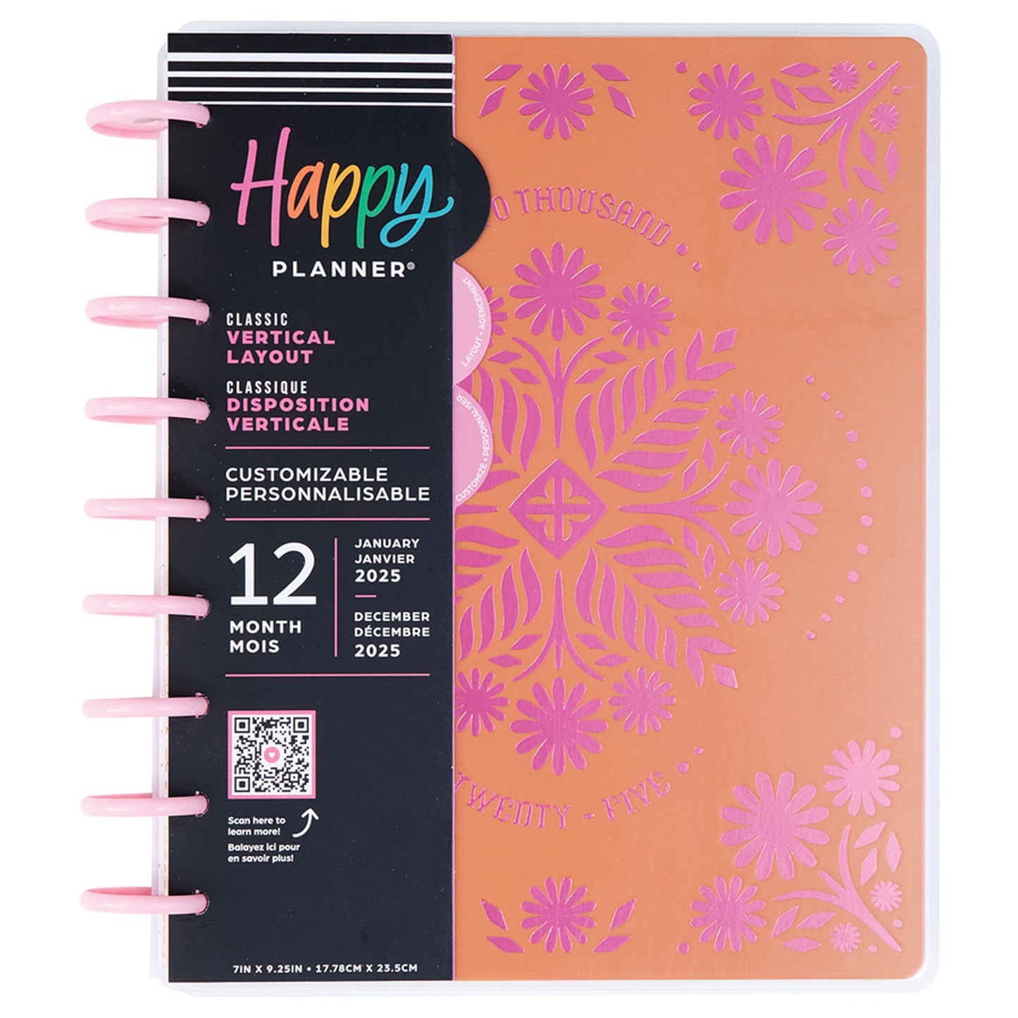 Happy Planner - Planner Classic (2025) Vertical - Western Wildflower