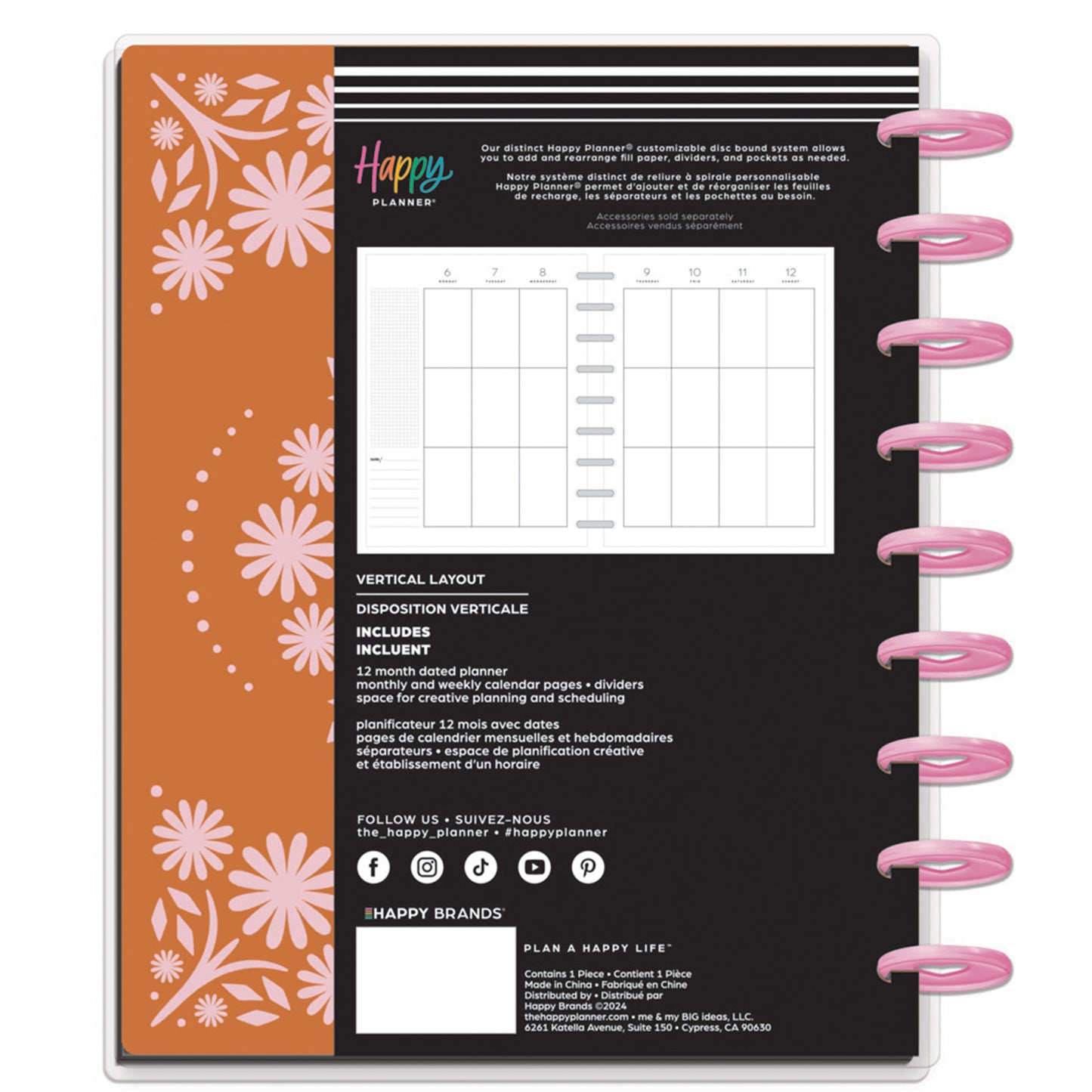 Happy Planner - Planner Classic (2025) Vertical - Western Wildflower