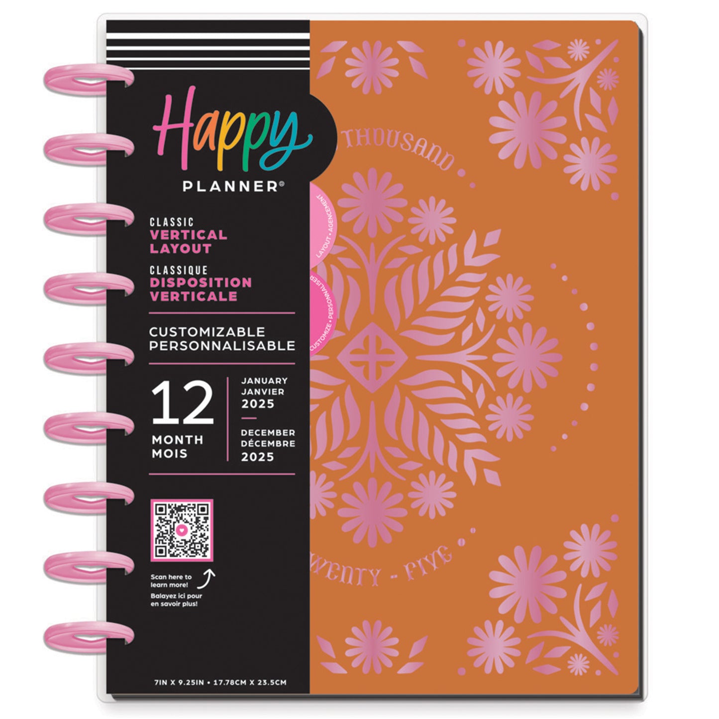 Happy Planner - Planner Classic (2025) Vertical - Western Wildflower