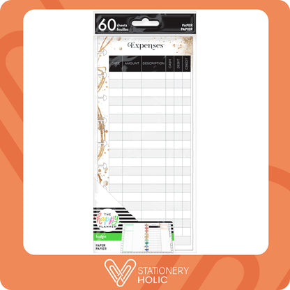 Happy Planner - Papel Skinny Classic - B&W Budget