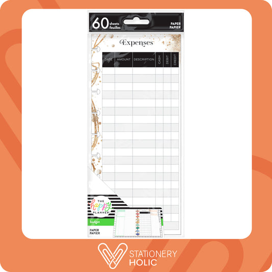 Happy Planner - Papel Skinny Classic - B&W Budget