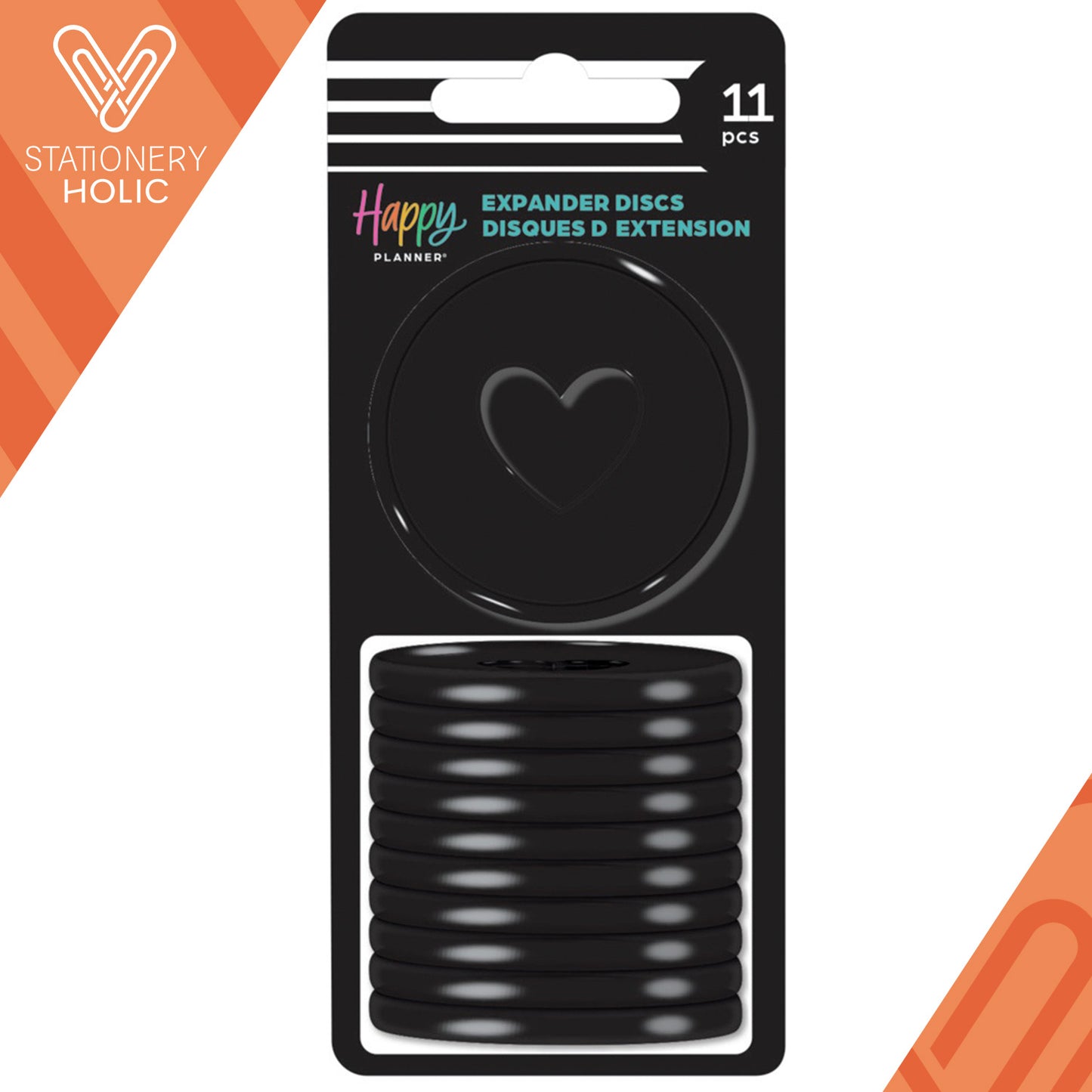 Happy Planner - Discos Expander Plastico - Negro