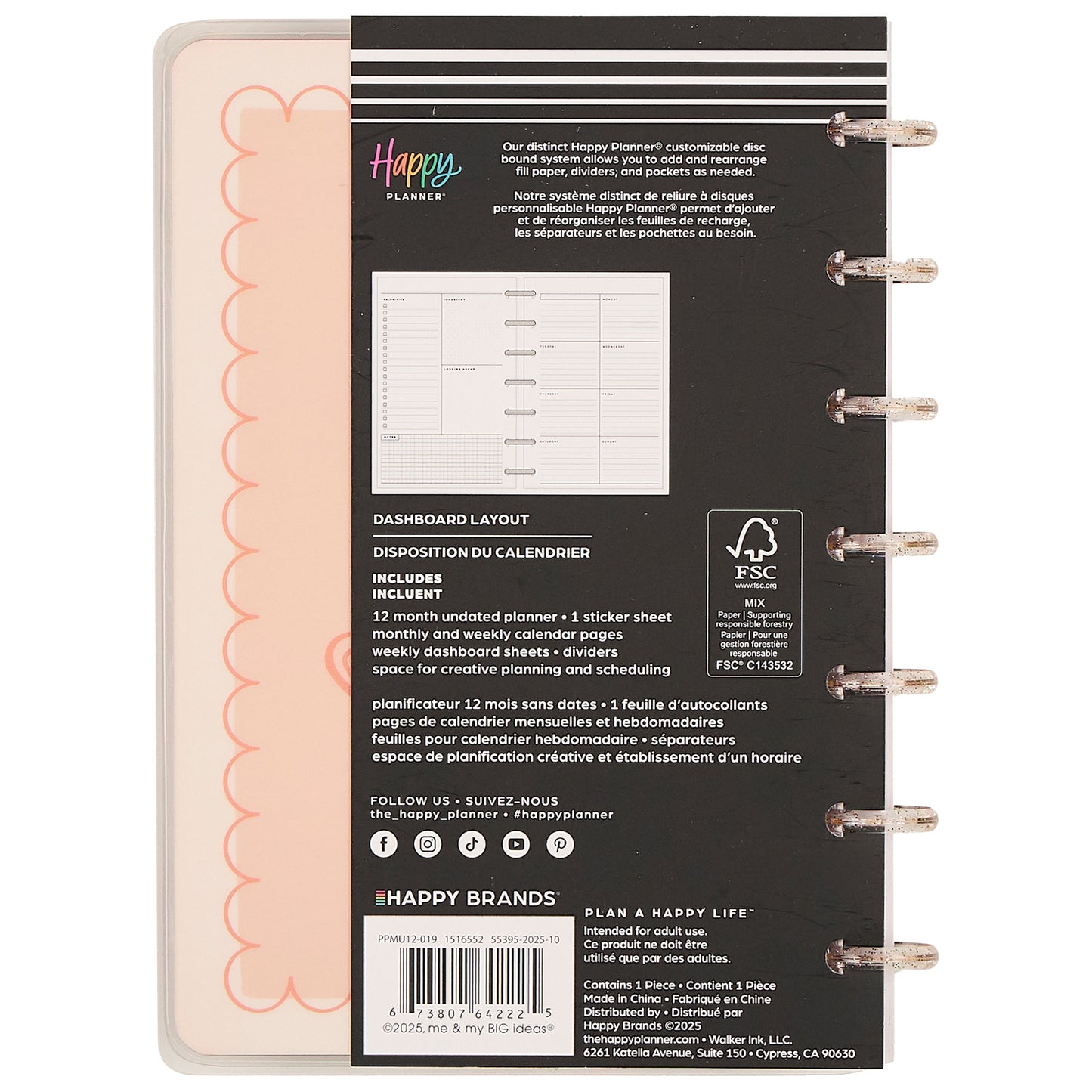 Happy Planner - Planner Mini (12 meses no fechado) - Cafe Coquette