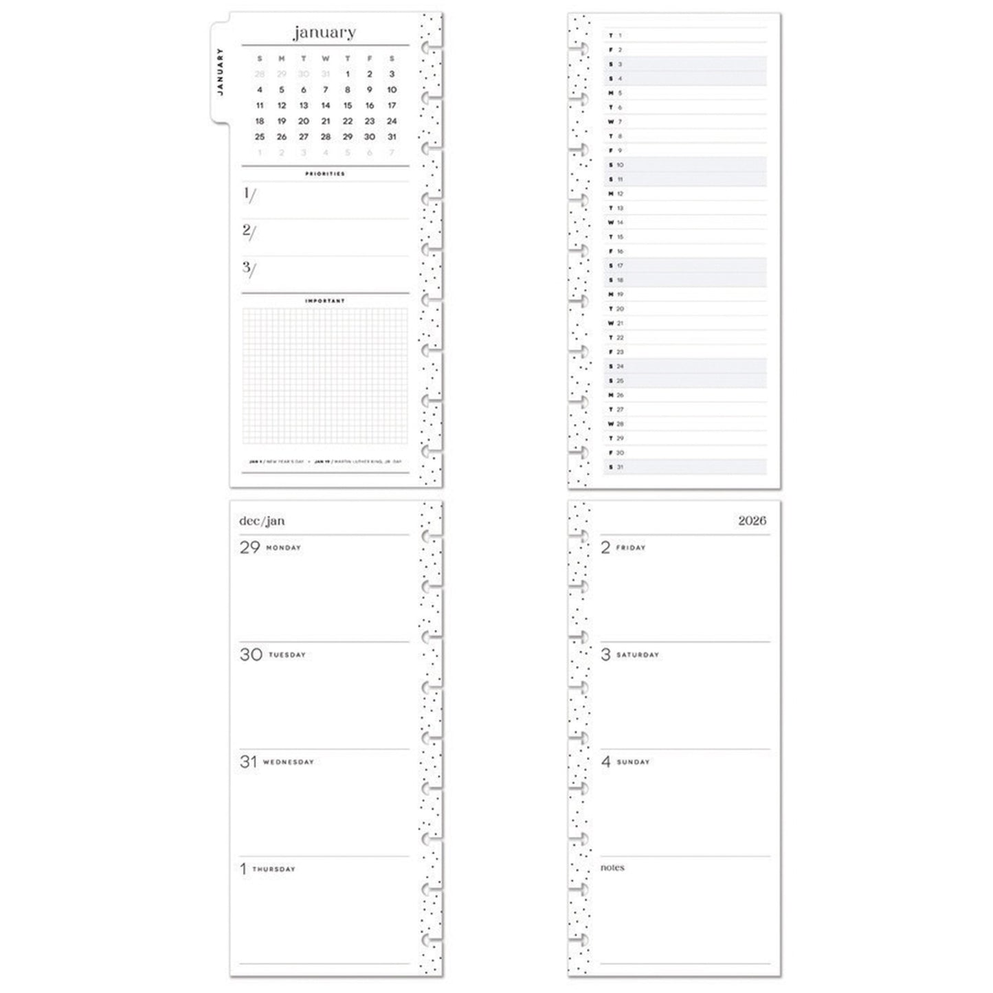 Happy Planner - Planner Skinny Classic (2026) - Watercolor Grace