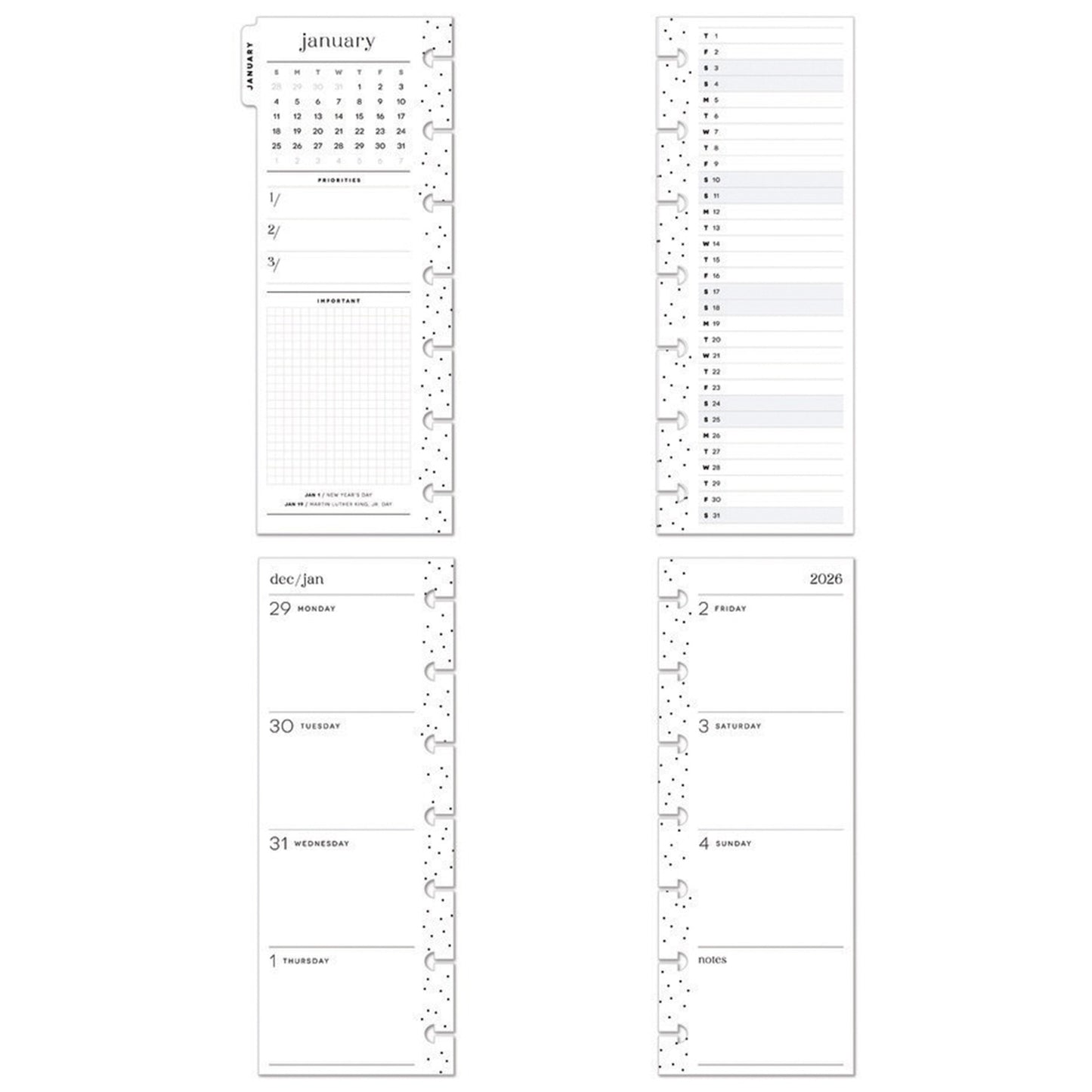 Happy Planner - Planner Skinny Mini (2026) - Floral Energy