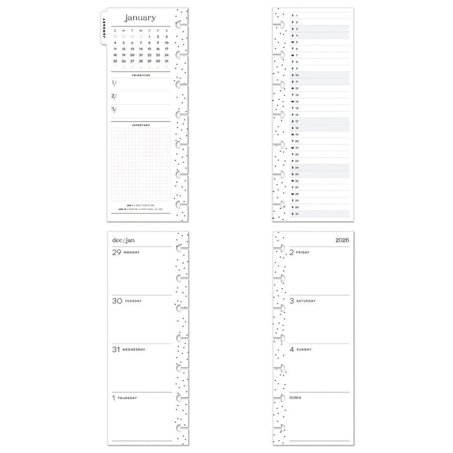 Happy Planner - Planner Skinny Mini (2026) - Florescent