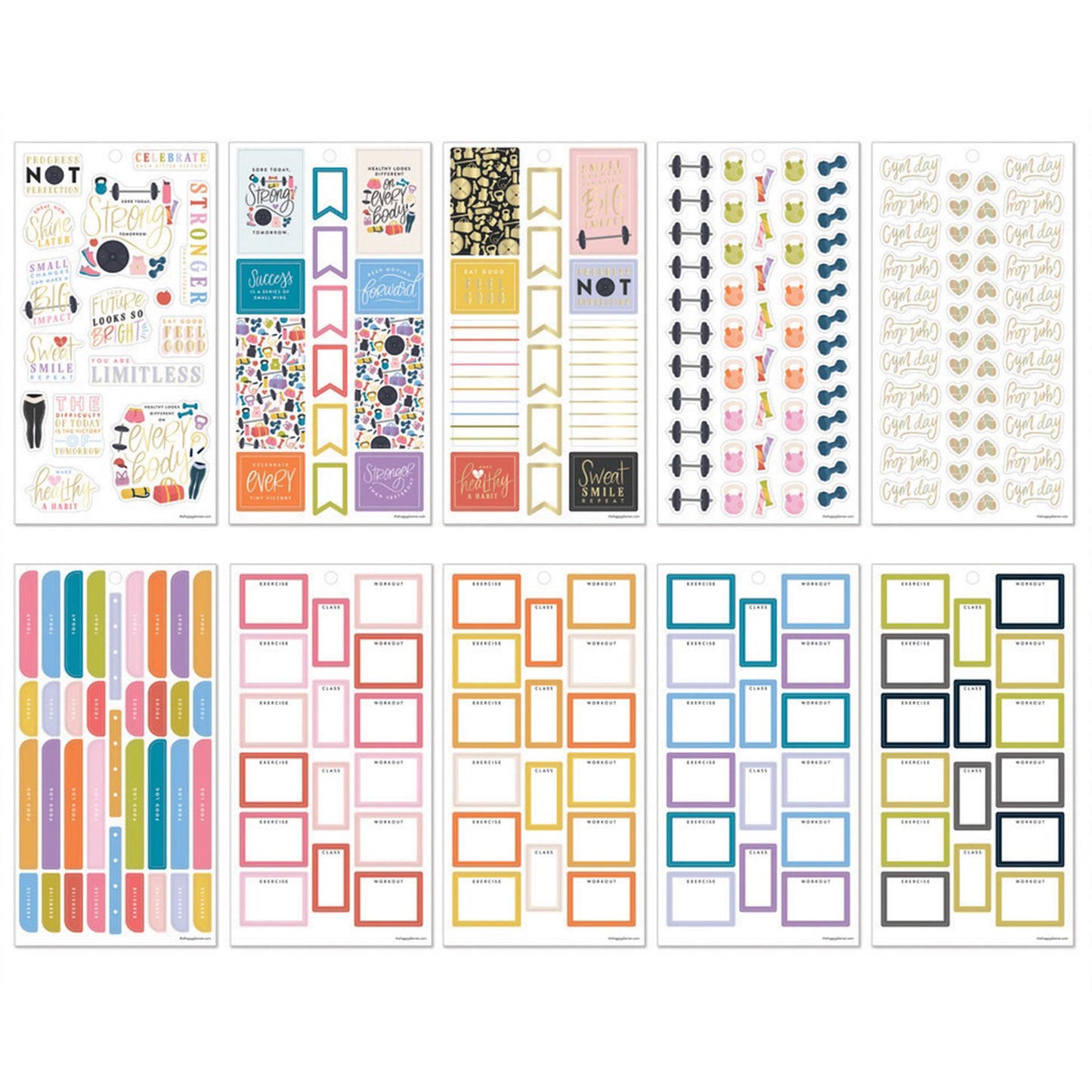 Happy Planner - Sticker Book - Fitness Icons