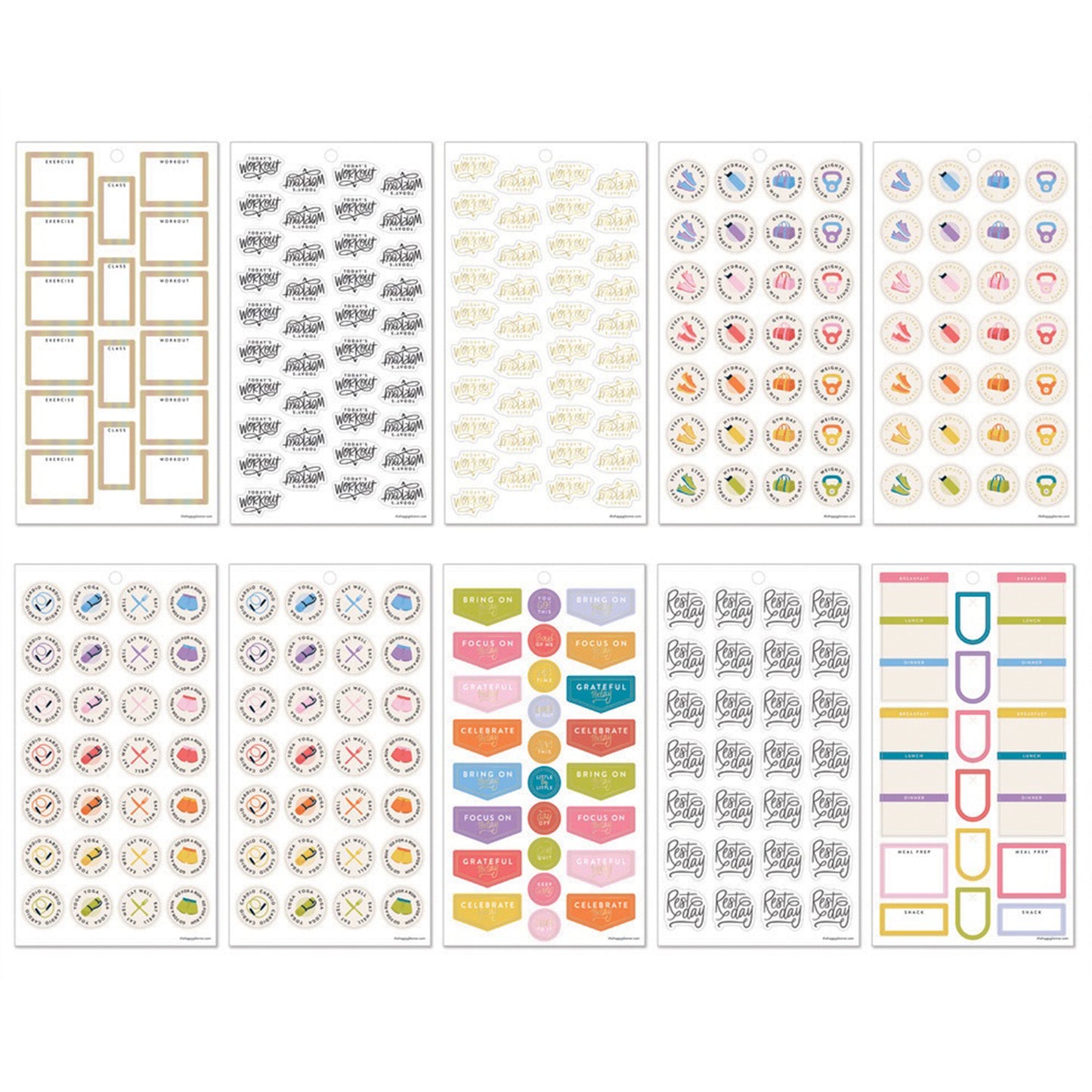 Happy Planner - Sticker Book - Fitness Icons